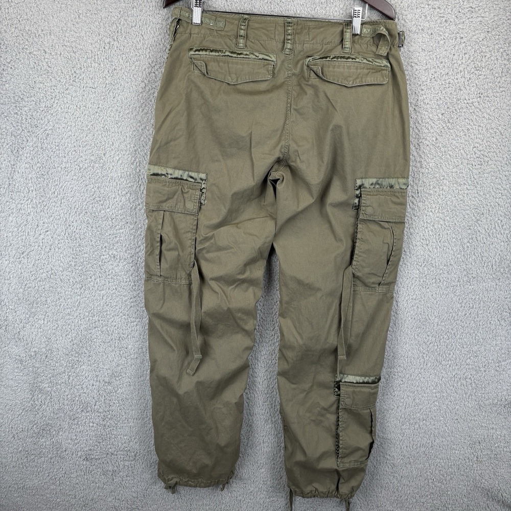 Vtg Abercrombie & Fitch Baggy Cargo Pants Women's 12 (34x32) Paratrooper 90s Y2K - Picture 5 of 10